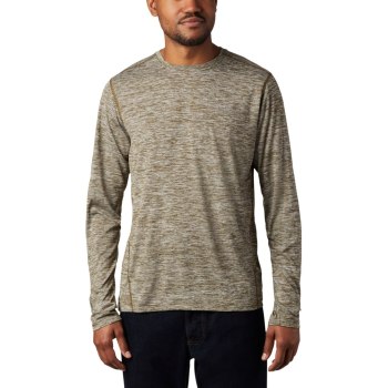 Pánské Mikiny Columbia Deschutes Runner Long Sleeve Olivy Zelené DATLNI928